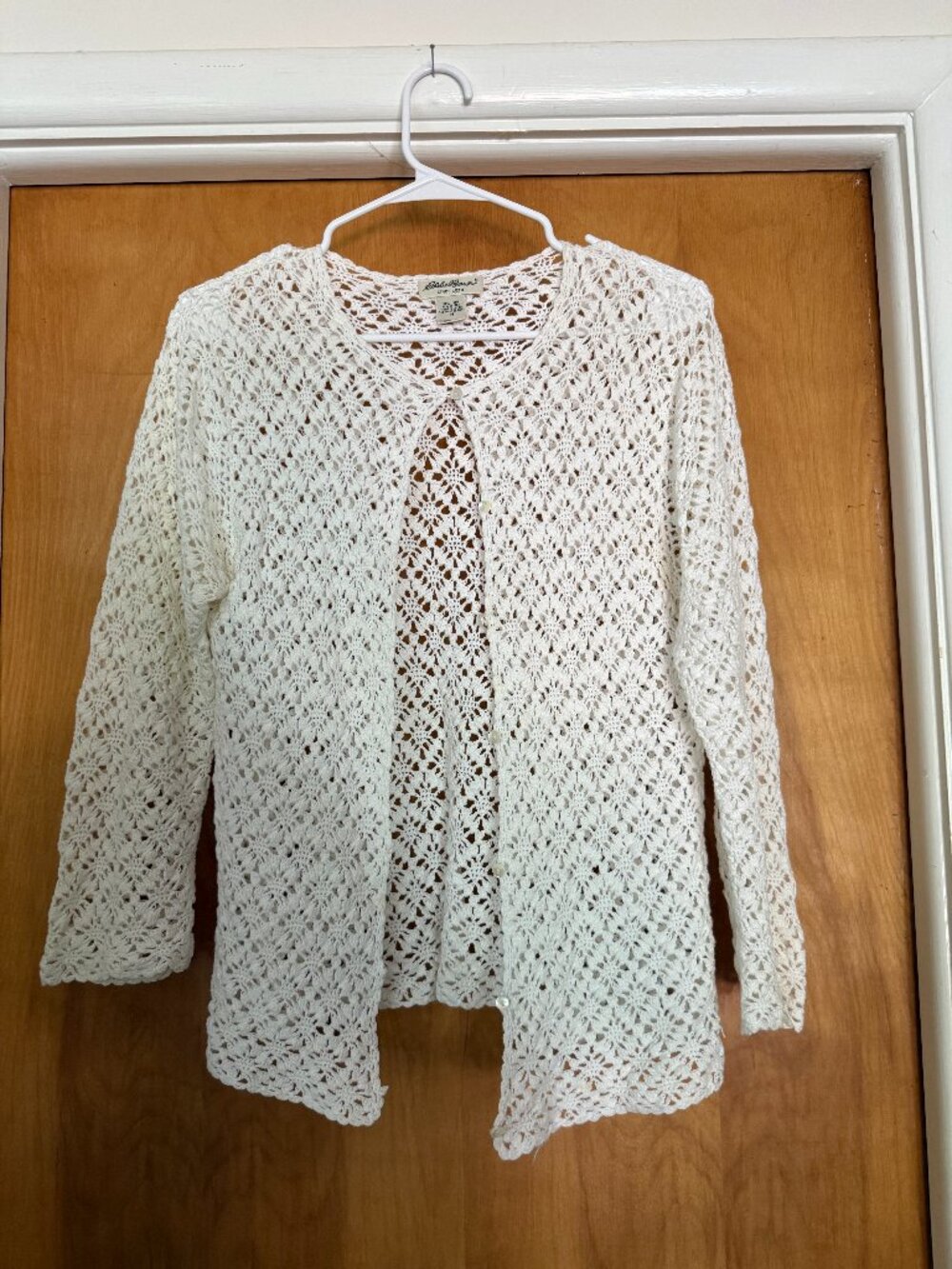 White Crochet Sweater